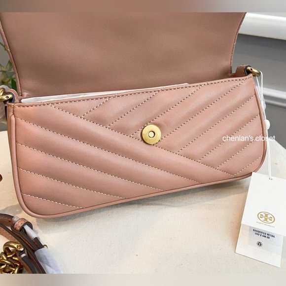 🌸NeW! 🔥 Tory Burch Kira Chevron Small Flap Shoulder Bag - Picture 9 of 17